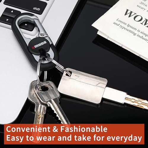 Image of Key Chains Men, 2024 Car Key Chain for Men, Anti-Loss Keychain with Double Keyrings, Quick Release Key Chain (1pc,Brown)
