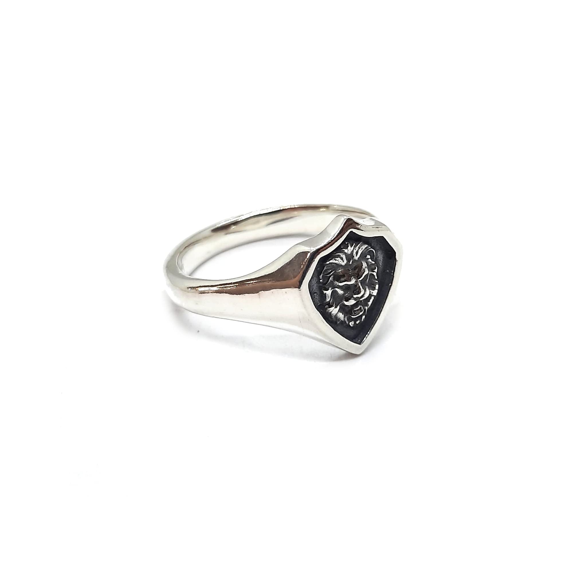Echtes Sterling Silber herren Ring Löwe massiv punziert 925 (58 (18.5))
