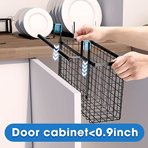 YMCCOOL-2-Pack-Cabinet-Door-OrganizerOver-The-Cabinet-Door-Organizer-with-Towel-BarsHang-Over-Cabinet-Door-Storage-Kitchen-Cabinet-Door-Organizer-for-Cutting-Board-Baking-Sheet-Foil-Plastic-Wrap
