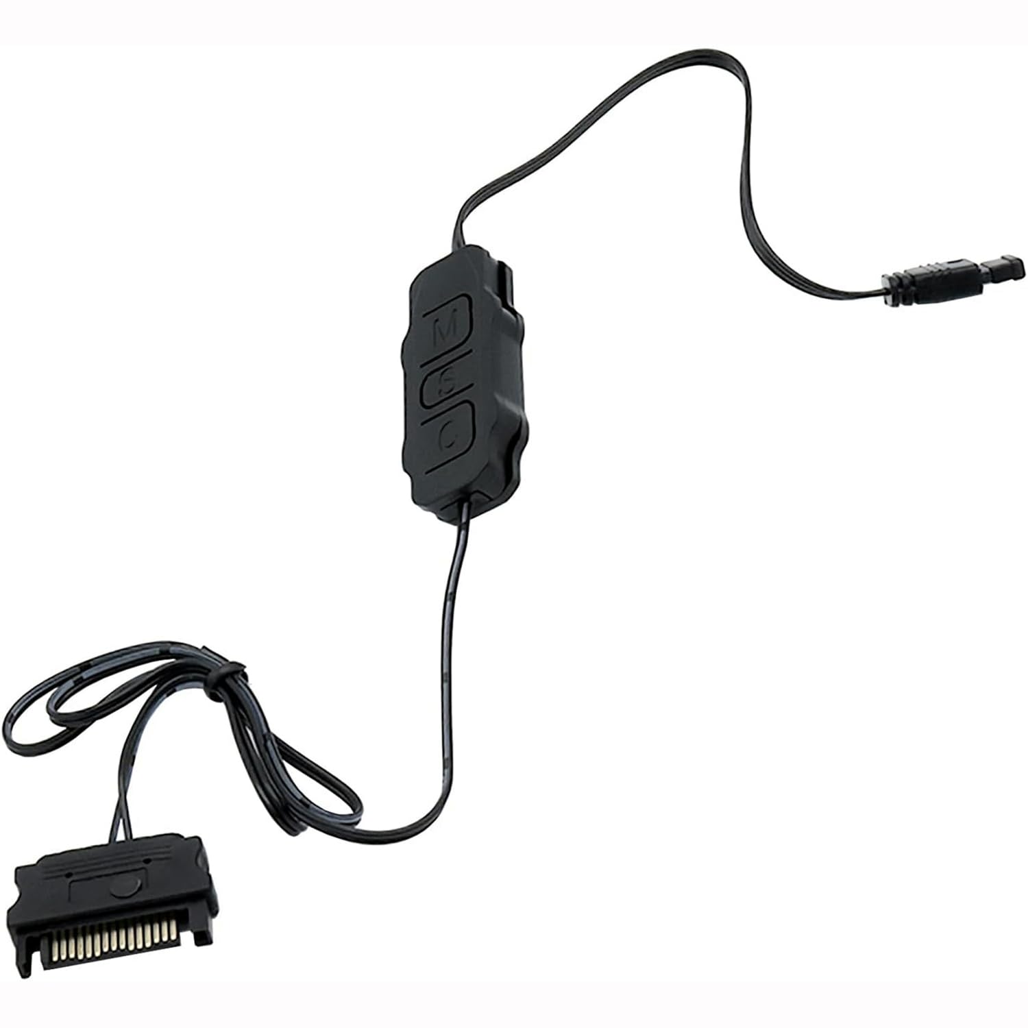 ARGB PC Fans Controller Kit, 5V 3Pin Mini ARGB Splitter, SATA Power RGB PC Fan Controller, Computer RGB Fans Hub Controller,with Multiple Lighting Modes,Black