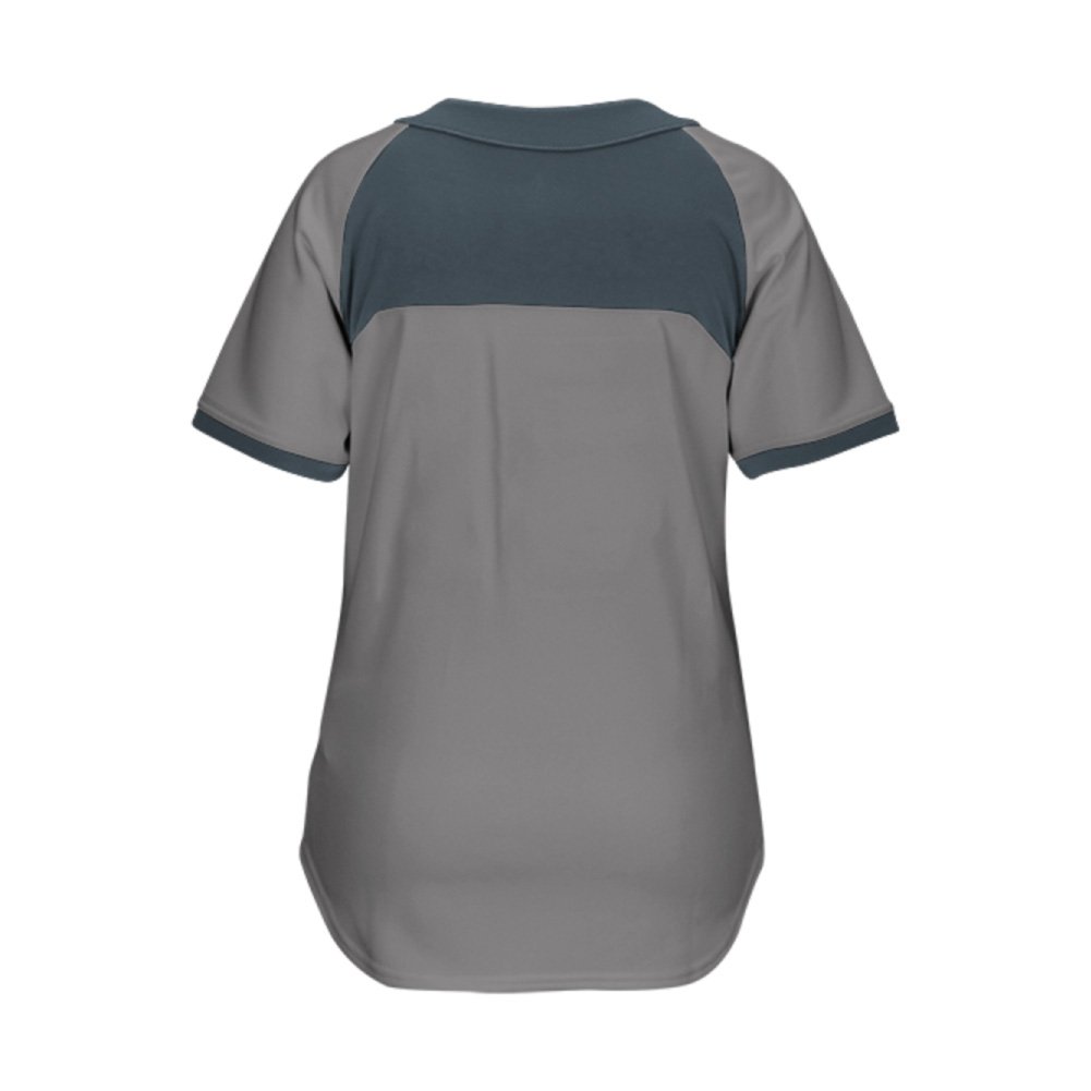 adidas Diamond Queen Womens Faux Full Button Softball Jersey S Light Onix-Onix