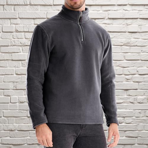 Hoodies for Men Fall Winter 2025 Trendy Pullover Hooded Sweatshirt Long Sleeve Half Zip Oversized Jacket with Pockets2