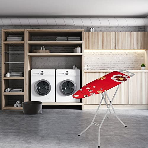 Planche à repasser flowerne rouge pour un soin du linge rapide dans le salon