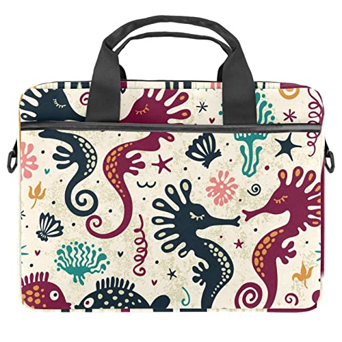 Sacoche PC portable motif hippocampe idéale pour le bureau et l'université