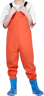 Leichtrit Vadeadores Infantiles,Vadeadores de Pecho,Pantalones de Pesca,Correa Ajustable,Ajustables en la Cintur,Transpirable,Impermeable,para Regalo Amantes de Pesca y Deportiva,Regalo