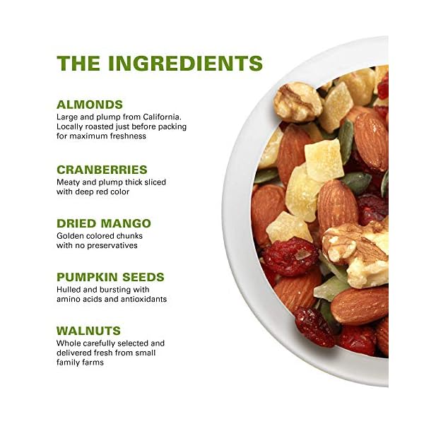 Power-Up-Trail-Mix-Gourmet-Nut-Bag-Mega-Omega-14-Ounce Power Up Premium Trail Mix - Mega Omega Trail Mix 14oz, Gluten Free, Vegan, Non-GMO