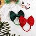 YanJie Hairband - Handmade Stretchy Nylon Hairbands with 3 Green-velvet Bows, Ideal for Baby Infants Toddlers Child, Unisex-B, 1 Count (Pack of 3)