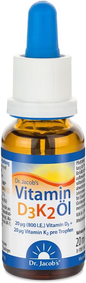 Dr. Jacob’s Vitamin D3K2, 20 ml Oplossing