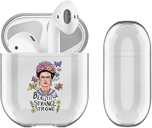 Miniatura 8 de Head Case Designs Funda de carga con licencia oficial de Frida Kahlo Doll Portraits de cristal duro transparente compatible con Apple AirPods 1 1ª