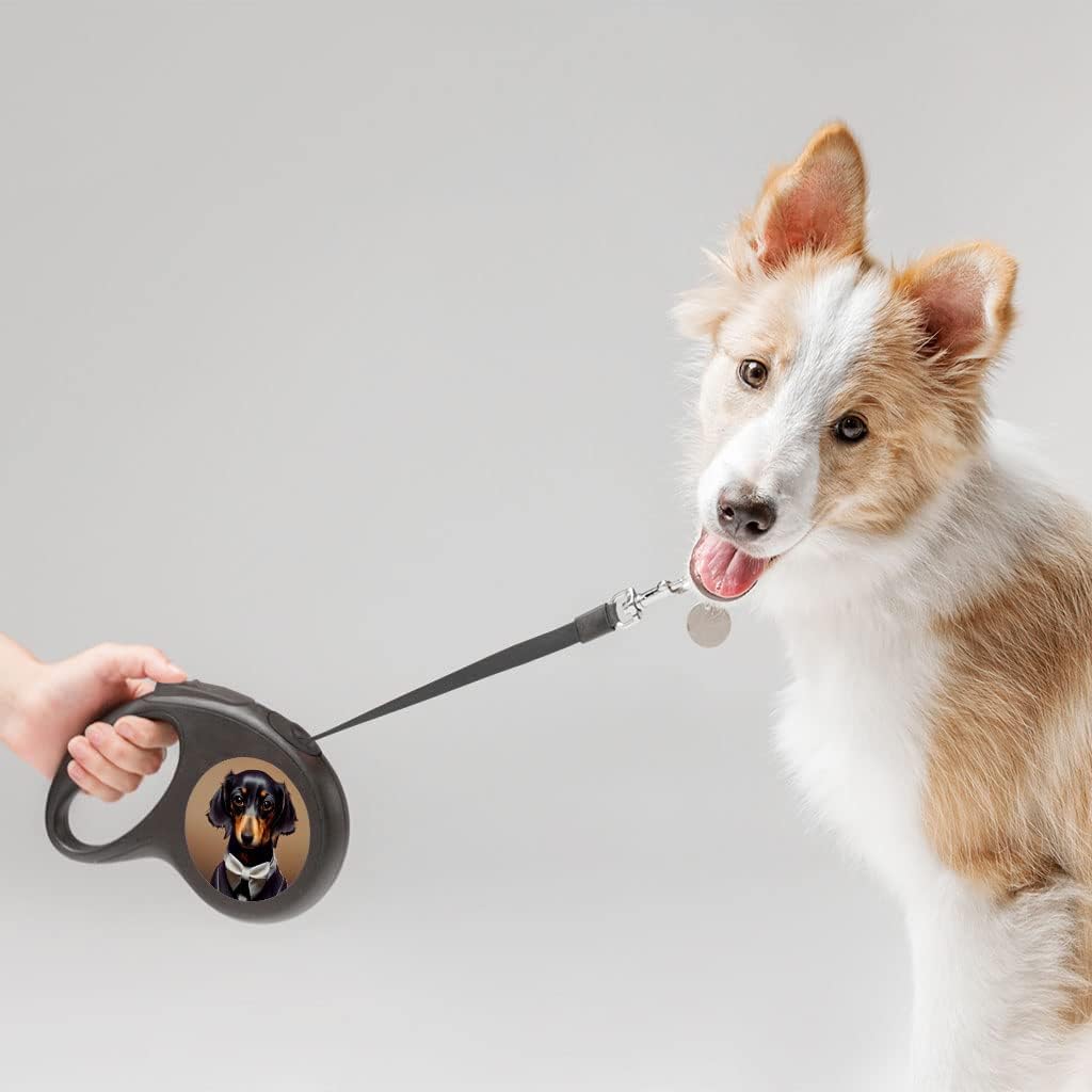 Tuxedo Dog Retractable Pet Leash - Dog Design Leash - Animal Dog Leash - 197 inches