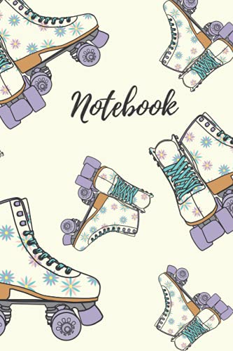 Roller Skate Notebook: Yellow Journal | 6x9 | 120 Pages | Great Roller Skating Gift Idea