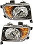 Evan-Fischer Headlight Set Compatible with 2007-2008 Honda Element Left Driver and Right Passenger Side Halogen