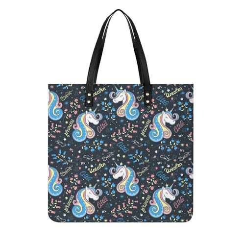 Sac À Main Fourre-tout Licorne Bleue 39x39cm Finie la surcharge