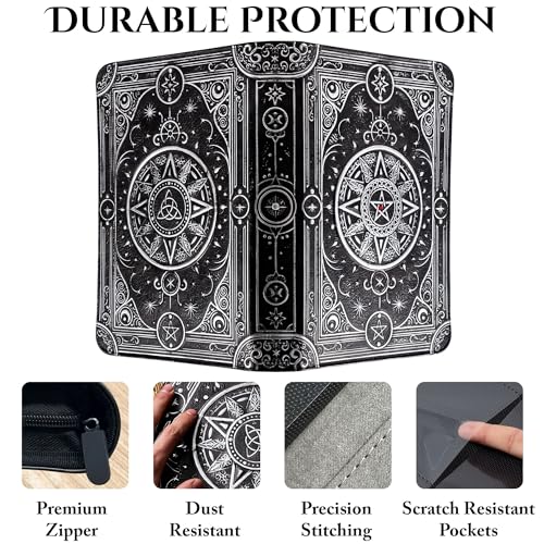 Image of Star Mage Trading Card Binder - 9 Pocket Ringless TCG Binder - Premium 3D PU-Leather - 432 Side-Loading Pockets - Perfect Storage Holder for MTG, and Many TCG & Trading Card Collections (Red Jewel)