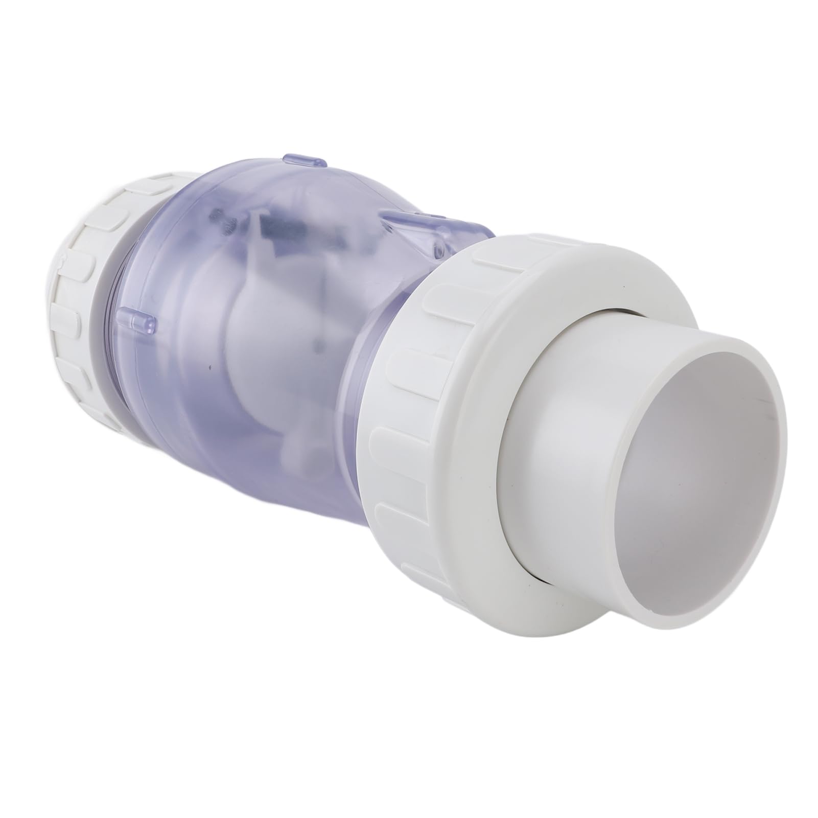 Válvula de retención Transparente de 2 Pulgadas, Accesorios de Piscina Transparentes, reemplazo para Evitar el reflujo para Piscinas, spas, Bombas de Agua, plástico PVC, 1050g,