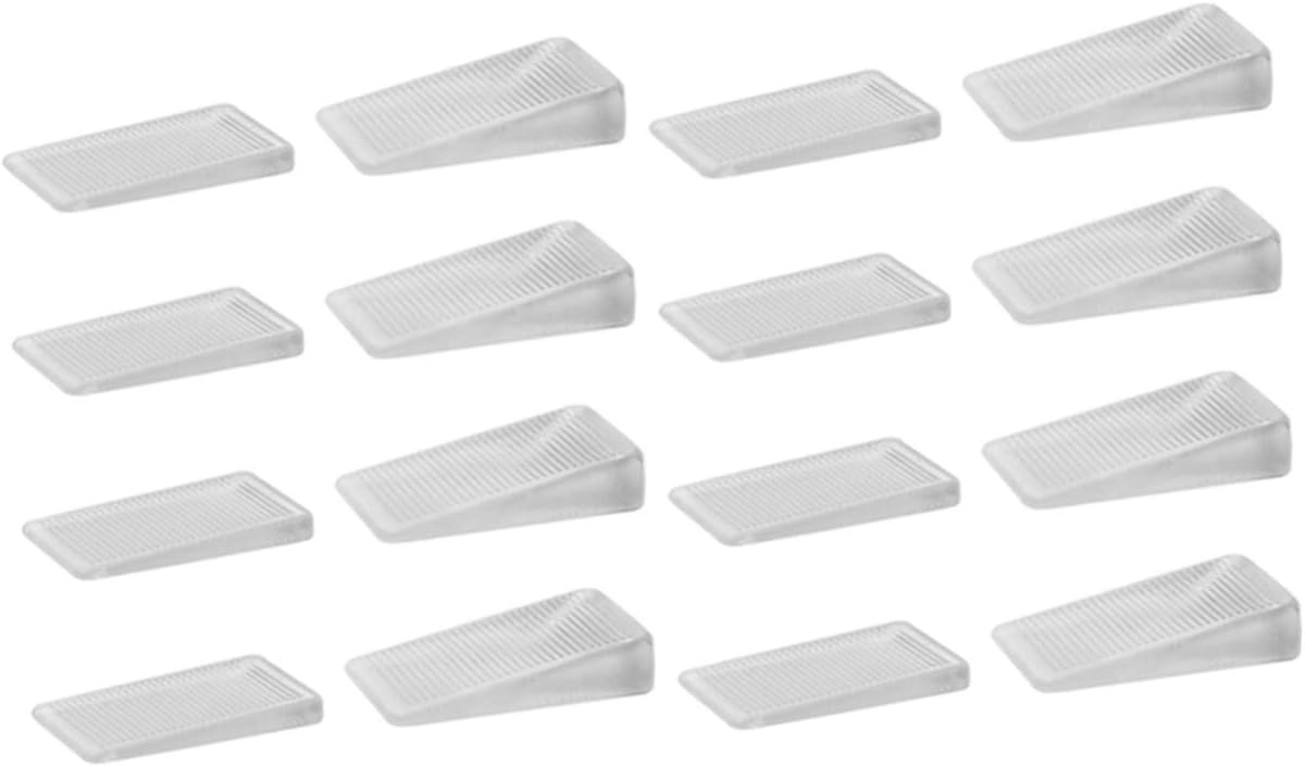 ORFOFEORFOFE 16 Pcs Furniture Mat Toilet Shim Pant Hooks for Closet Wear- Resistant Table Shims Door Holder Rubber Furniture Leveling Shims Furniture Stopper Nail-Free Door Stop PVC