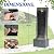 Dephet 50"H Water Fountains Outdoor, Large Garden Water Fountains and Waterfalls Outside, Indoor Floor Standing Resin Fountain Features W/Pump LED Light Cobbles for Patio, Backyard, Deck, Porch, Home