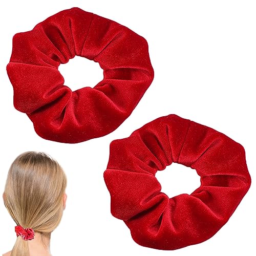 IVARYSS Elastici per capelli azzurri in velluto, elastici per capelli morbidi di velluto di prima qualità, fasce elastiche spesse a colori solidi, accessori per capelli per donne e ragazze, confezione
