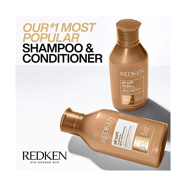 Redken All Soft Conditioner | For Dry / Brittle Hair | Moisturizes & Provides Intense Softness | With Argan Oil | 33.8 Fl Oz