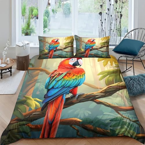 Housse de couette microfibre 3D effet imprimé parure de lit double 200x200 - 4