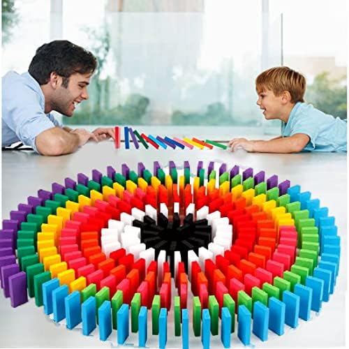Buy Toy ImagineTM 600 pcs Wooden Domino Blocks Set, Domino Racing Game ...