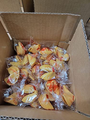 Baily 100 Fortune Cookies Individually Wrapped For Freshness, Bulk Fortune Cookies, Typical Chinese Fortune Cookie With A Note Of Vanilla Flavor For Good Luck And Fun Predictions #TOP22