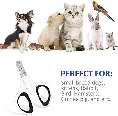 OneCut Pet Nail Clippers, Update Version Cat & Kitten Claw Nail Clippers for Trimming, Professional Pet Nail Clippers Best for a Cat, Puppy, Kitten & Small Dog (Black)