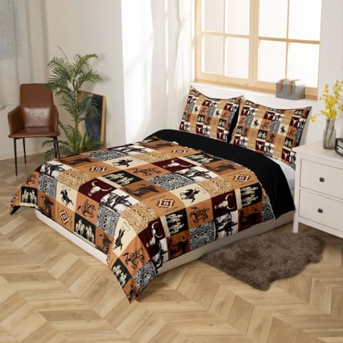 Housse de couette patchwork de cow-boy en textile doux de qualité pour lit enfant