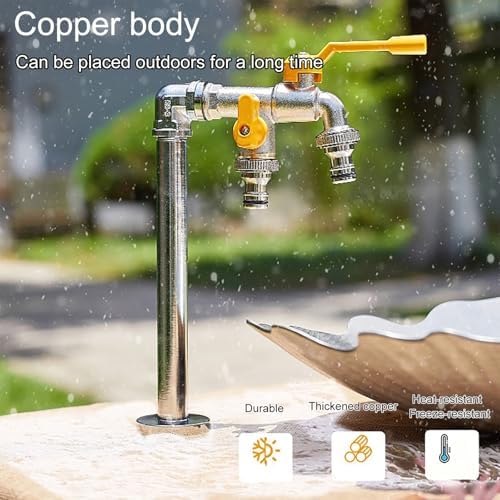 Freeze Proof Outdoor Faucet - Antifreeze Garden Water Hydrant, Weatherproof Spigot Extender for Easy Access, Compact Design for Garden Use