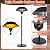 Glooglitter Patio Electric Outdoor Heater Stainless Steel 1500W Standing Infrared Heaters with Dust Cover for Indoor/Outdoor Use, 3 Heat Settings, Fast Heating, Height Adjustable, Tip-Over Protection
