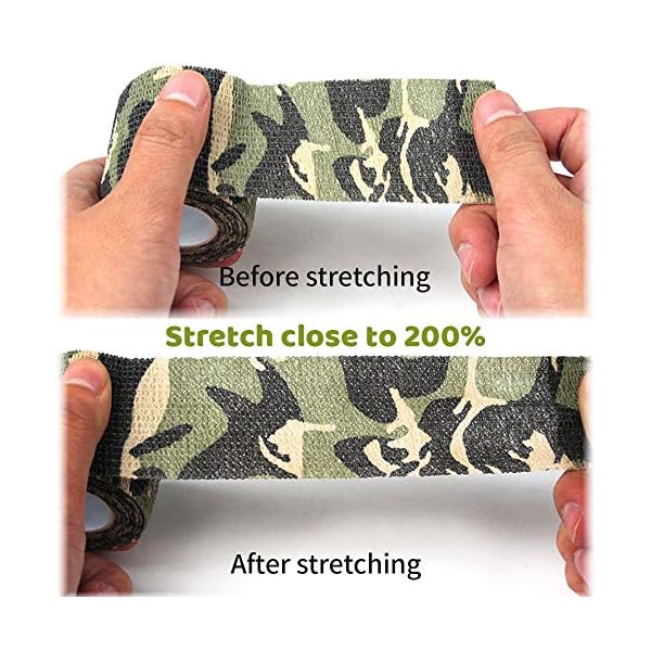 ZoneYan Camouflage Tape Wrap, Wrap Camouflage Selbstklebender, Camo Tape Stoff, Kein Kleber Camouflage Tape, Kann für… – Bild 3