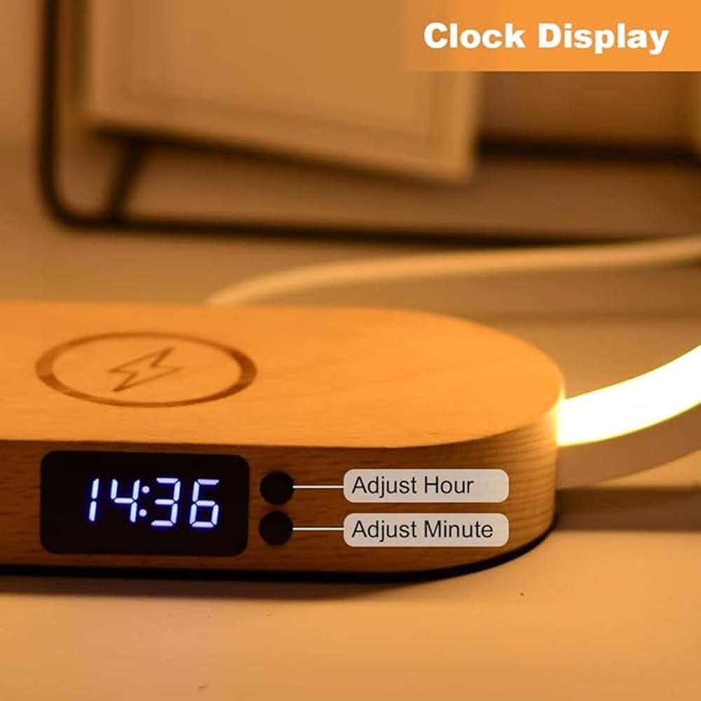 La lampada al tramonto con caricabatterie wireless integrato offre