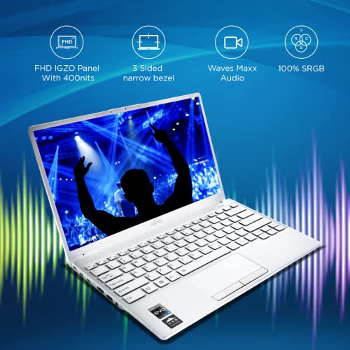 Image of Fujitsu UH-X 12th Gen Intel Evo Core i7 13.3 inch(33cm) FHD IPS 400Nits Thin & Light Laptop(16GB /512GB SSD /Windows11 /Office /Iris Xe Graphics /Backlit /Fingerprint Reader /White /878gm)4ZR1K06212 w / Sleeve