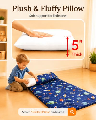 Image of Primlect Toddler Nap Mat with Pillow, Thickened Extra Large Sleeping Bag