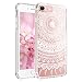 iPhone 6 Case, iPhone 6S Case, JAHOLAN TPU Silicone Gel Soft Clear Case Cover for iPhone 6 6S - White Tribal Mandala