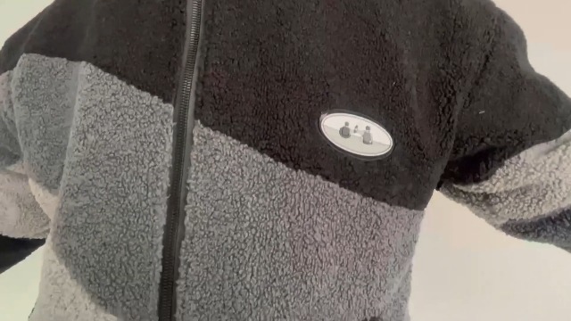 Mens Y2K Fleece Jacket Designed Oversize Patchwork Printed Stand