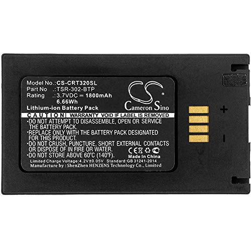 Cameron Sino 1800mAh Replacement Battery for Crestron TSR-302,TSR-302 Handheld Touch Screen