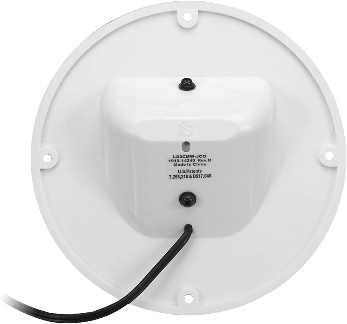 Zadní view of a Magnadyne LS3CMW speaker, showing the attached speaker wire with bare ends