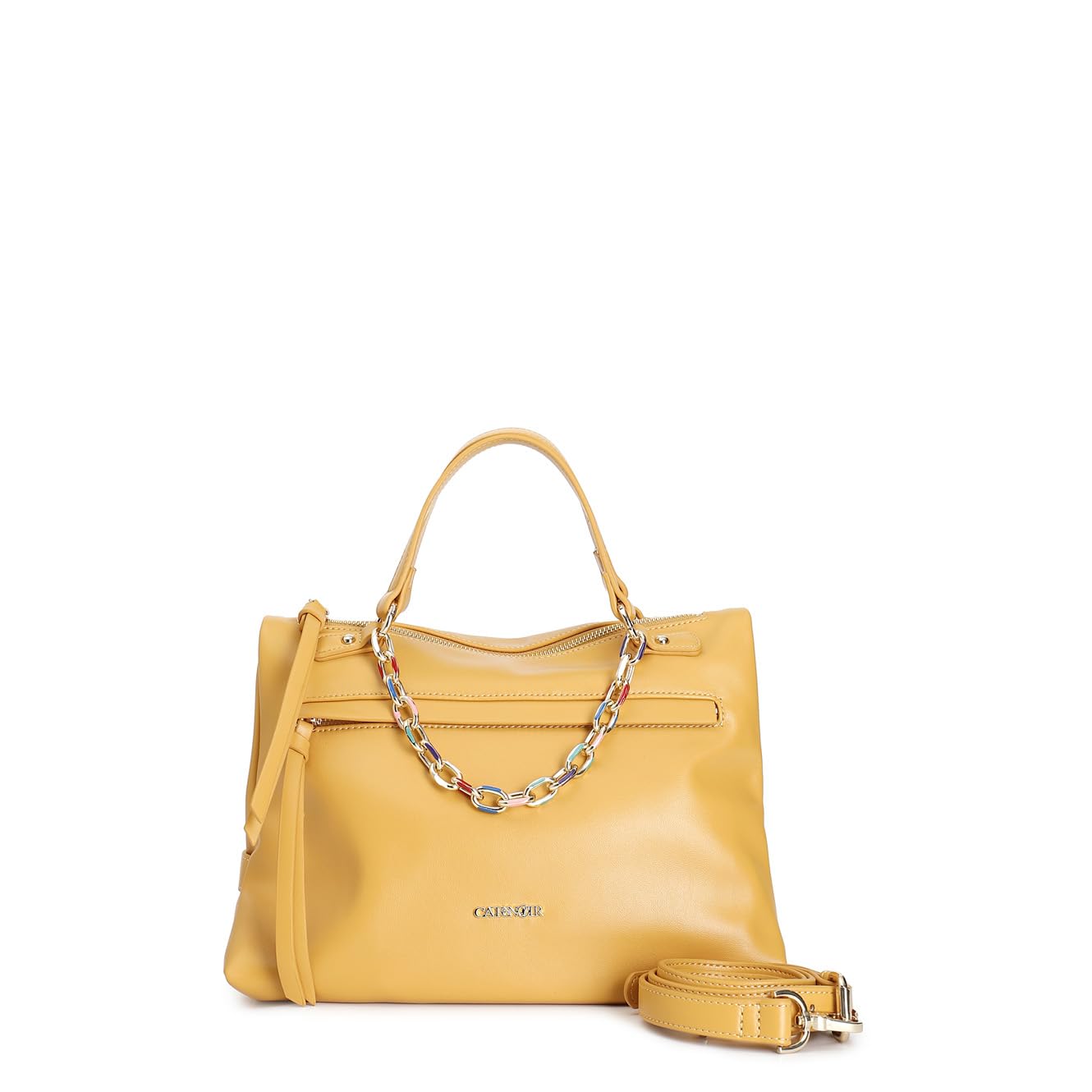 CAFèNOIR - Baúl Con Bolsillo Frontal Y Cadena Esmaltada Multicolor, Para Mujer, Talla Única