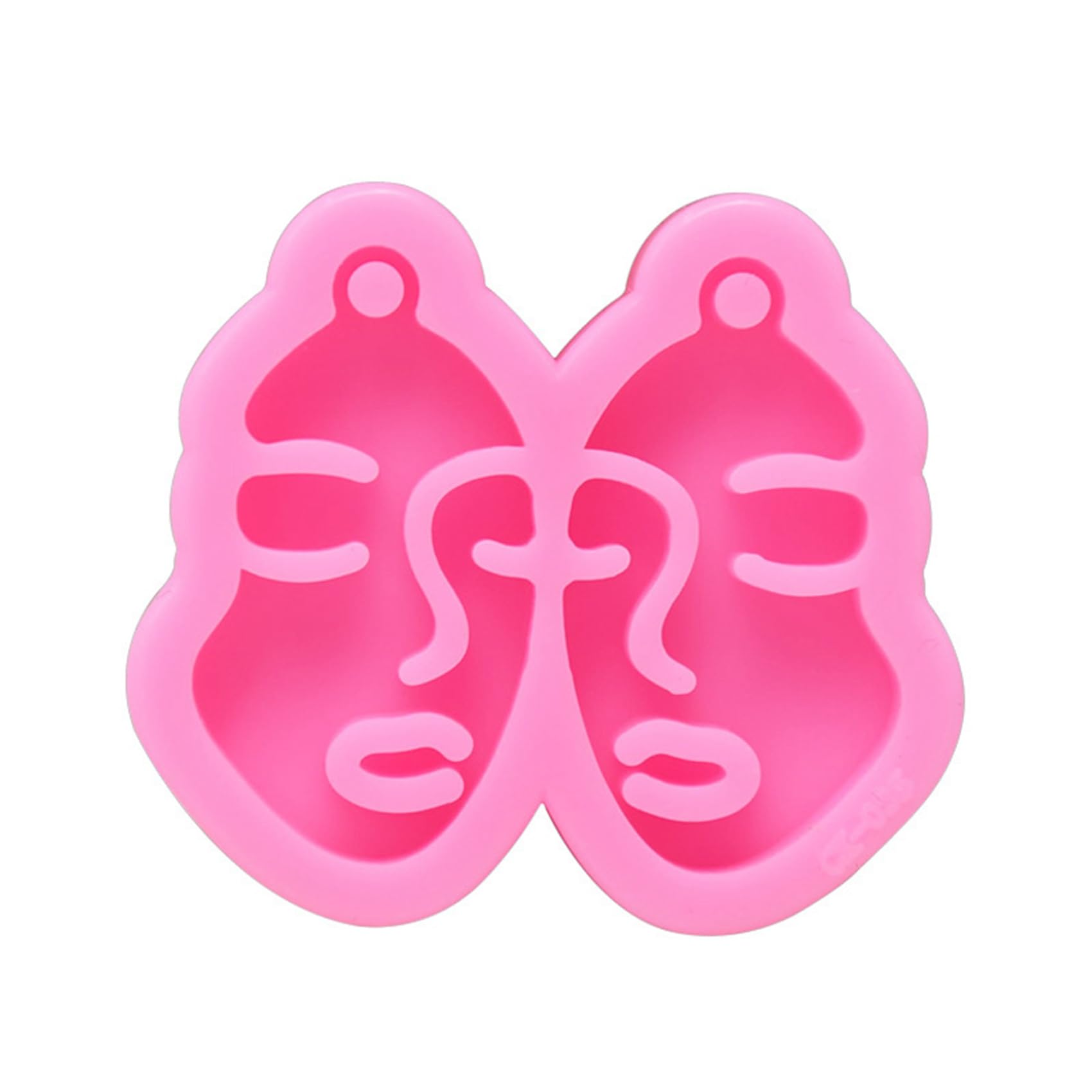 CTRLZS Glossy Girl Face Earring Mold Resin Silicone Mold DIY Epoxy Mould Decoration Keychain
