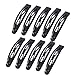 Ladies Black Simple Metal Bendy Snap Hair Clips Barrettes Hairpins 5 Pairs
