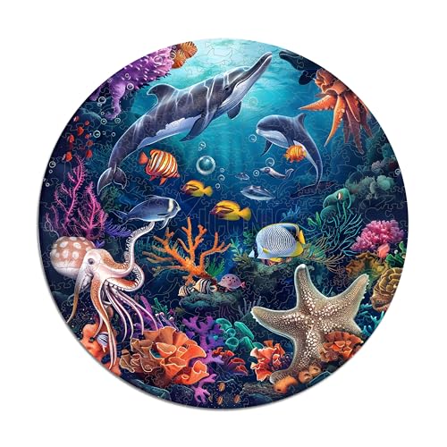 Iconic Puzzles, Sea Animals, fantasy animals, 100% sustainable wooden puzzle, Gifts for Children and Adults size L - Image 3