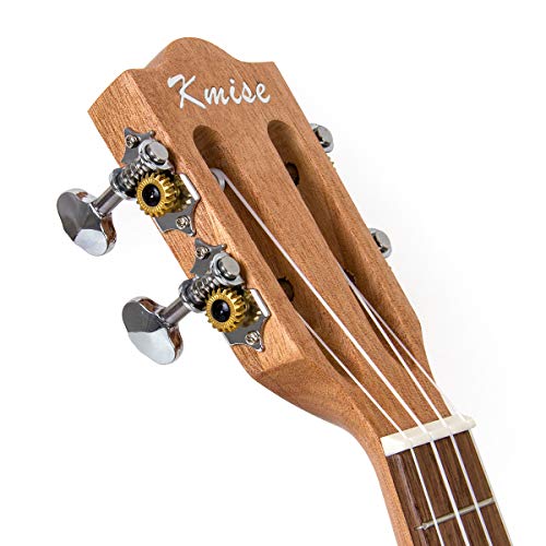 Image of Kmise 23 Inch Concert Ukulele, Classical Headstock Hard Lightweight Okoume Ukelele, Tiger Flame Ukulele for Adult Beginners, Kids with Uke Gig Bag, Tuner, Strap, Replacement Strings, Capo Picks, etc