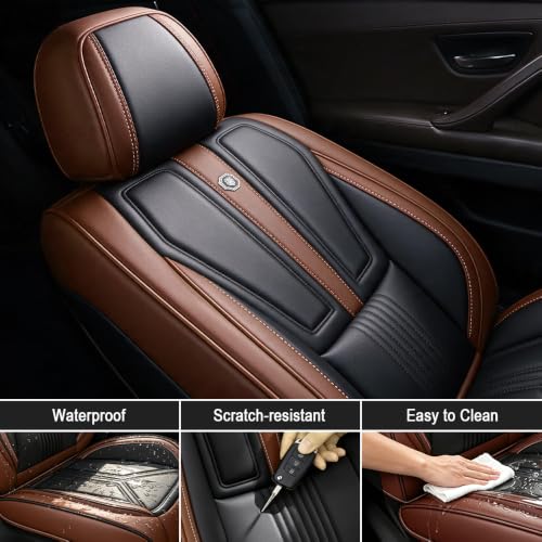Image of Custom Car Seat Cover for Jeep Gladiator 2020-2026,Easy install,Black Brown