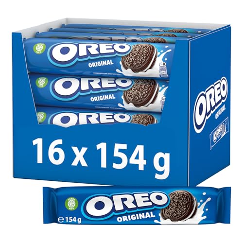 OREO Original Kakokekse mit einer leckeren Crèmefüllung mit Vanillegeschmack - 16x 154g