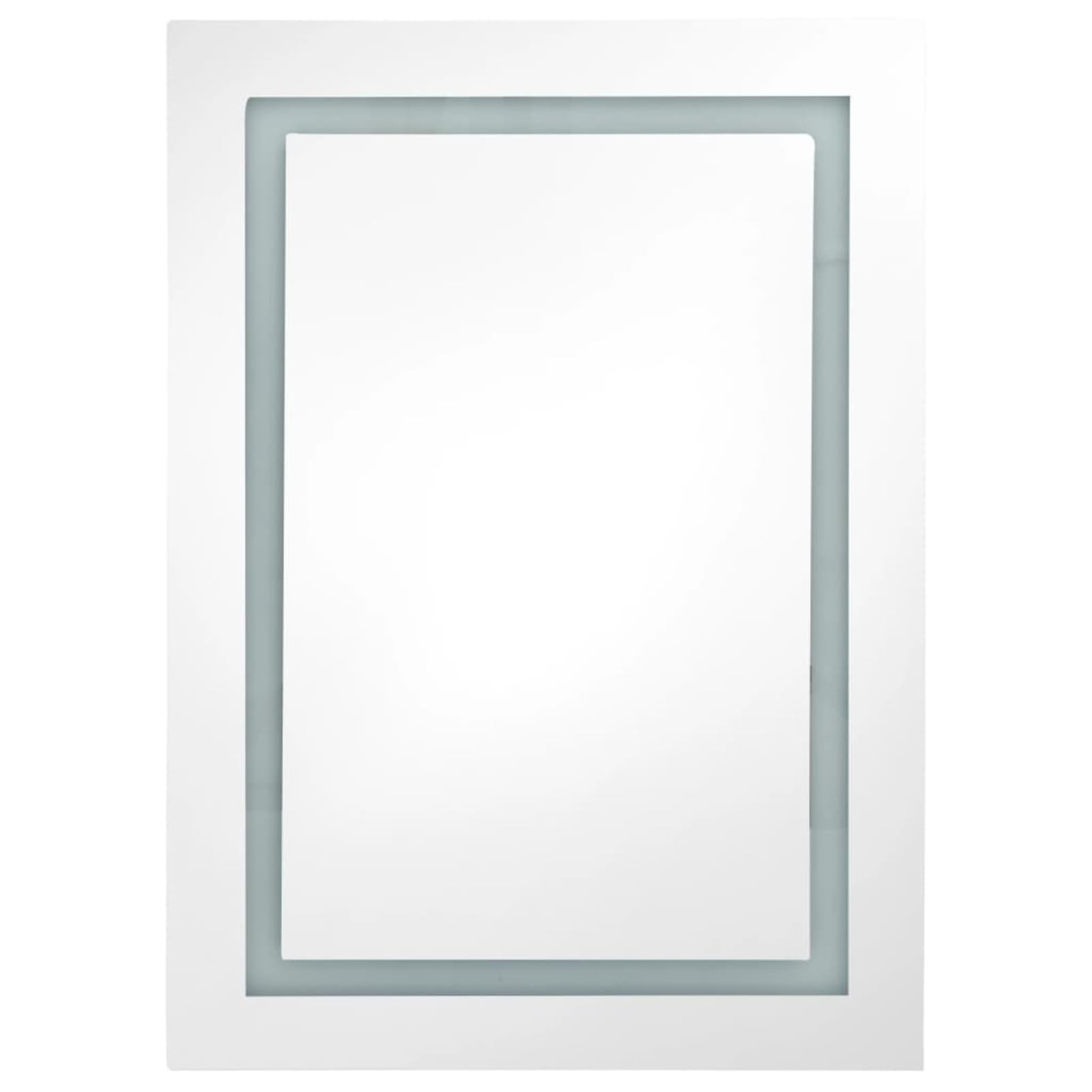 Mueble de baño con Espejo LED 50x13x70 cm Mueble Bajo Lavabo Armario Bajo Lavabo