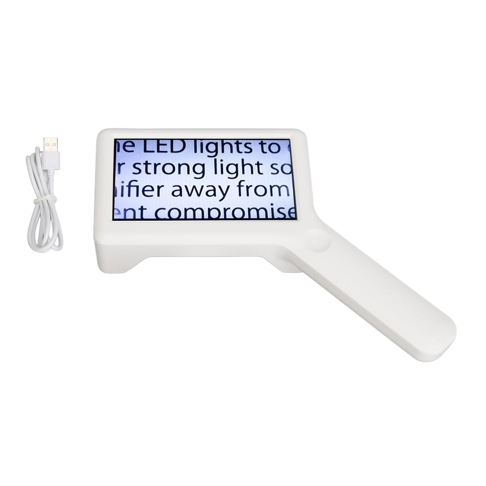 Lupe, 6 Lichtchips, Sanfte Beleuchtung, 3/5/10-fach über USB Wiederaufladbar, Ergonomische Leselupe für Senioren Gegen Farbenblindheit