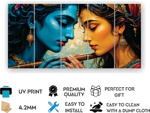 Image of RAVLEX Wall Painting Wooden Framed UV Printed Wall Art Decorative for Living Room, Bedroom, Office, Hotels, Drawing Room Wooden Framed Painting. (Design 4, 24x48 Inch)