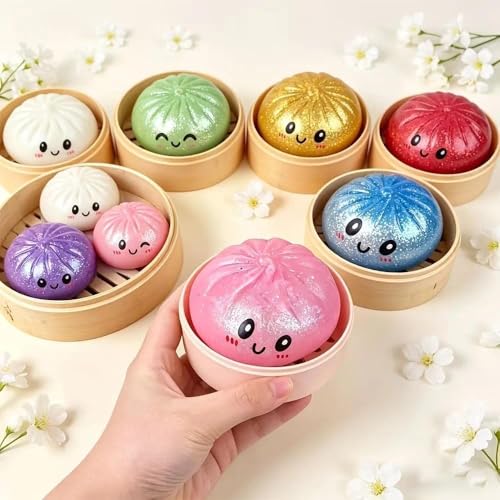 2-in-1 Gummy Ball Set: Soft Dumplings and shapeshifting Bread - a shapeshifting Stress Relieving Gift Set Perfect for Halloween Thanksgiving and Christmas Parties