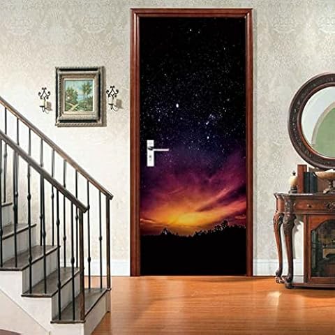 3D Aurora Star Door Sticker for Decor Cover